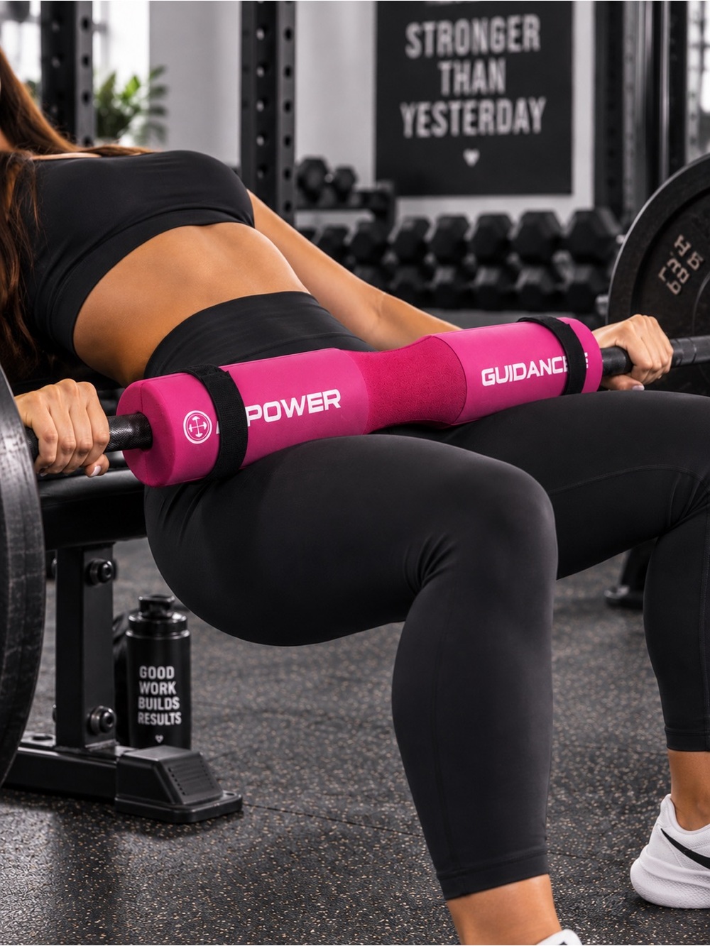 Power Guidance Pink Olympic Barbell Squat Weightlifting Protective Foam Pad